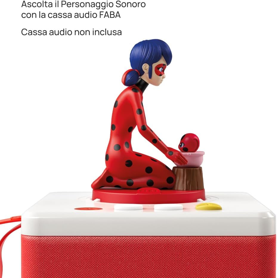 Figura sonoră - Poveștile lui Ladybug și Cat Noir - Povești și basme sonore, băieți și fete 4-6+, versiunea italiană Jucarii Bebe Naty Shop