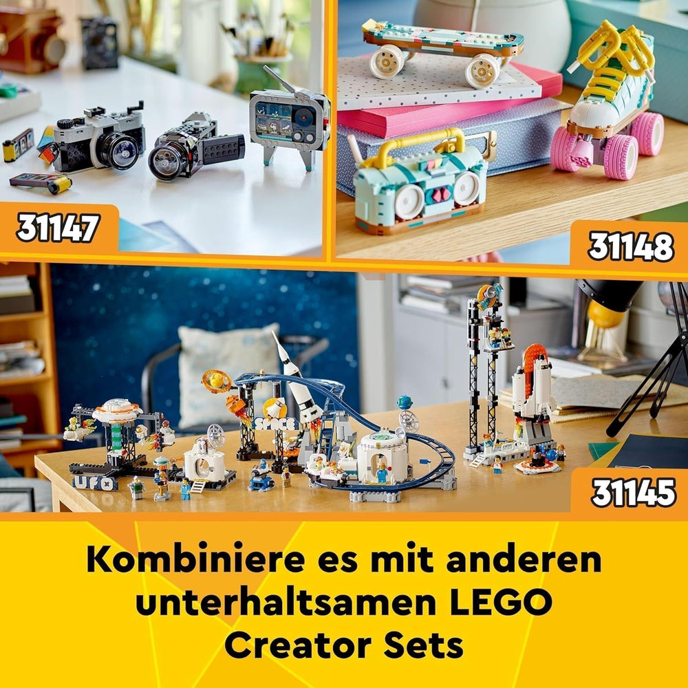 LEGO Creator 3v1 hračka vesmírného astronauta, model psa a vesmírné lodi pro děti, dekorace do školky, kreativní dárek pro chlapce a dívky 9 let 31152 stavebnice Besuche den LEGO-Store