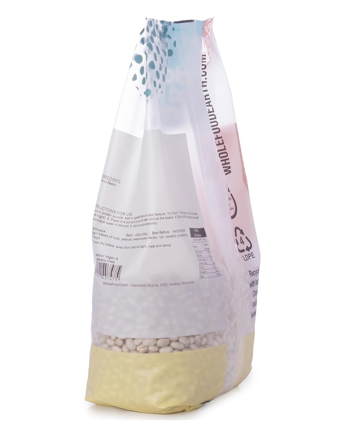 Zelené fazolky Wholefood Earth 1kg | Bez GMO | Přírodní | Bohaté na vlákninu | Bohaté na bílkoviny