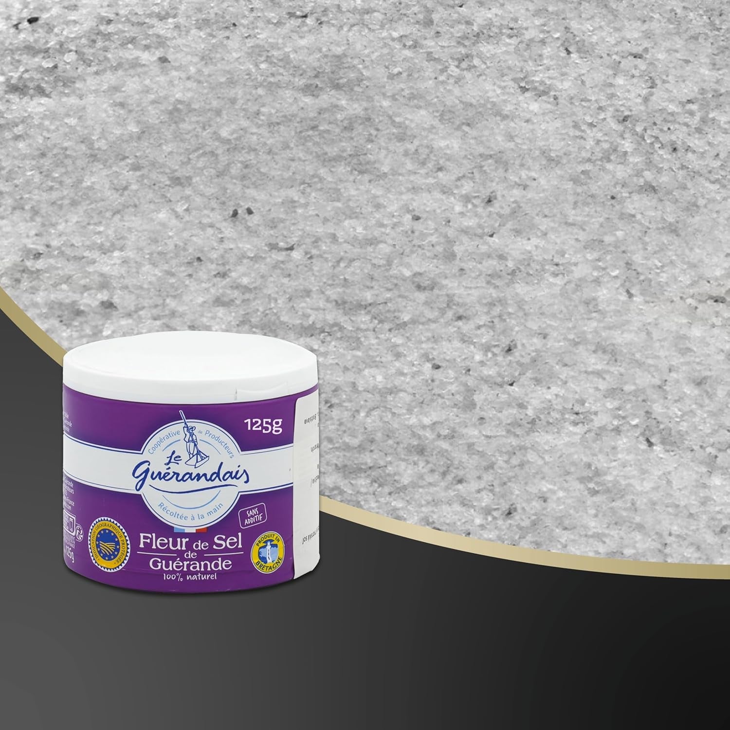 Handgeschöpftes Fleur de Sel, DE GUERANDE, 125g Dávk