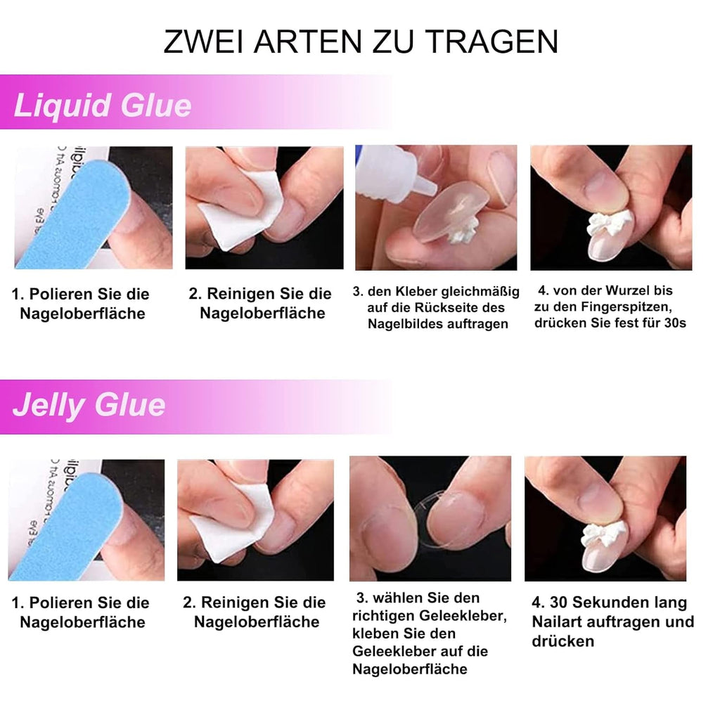 Mouyouglow 30 bucăți unghii false scurte, model floral cu dungi albe, culoare nud, model francez 3D, cu flori Y2K, cu lipici pentru unghii, vârfuri albe, flori argintii ondulate, vară, INS, unghii artificiale