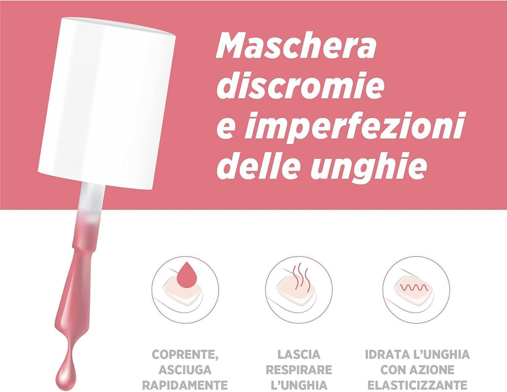 Microblock 3 v 1 Péče o nehty Péče o nehty Růžová - Léčivý lak - Ošetření nehtů na nohou - Posílení nehtů - K dispozici v 16 barvách - 5 ml