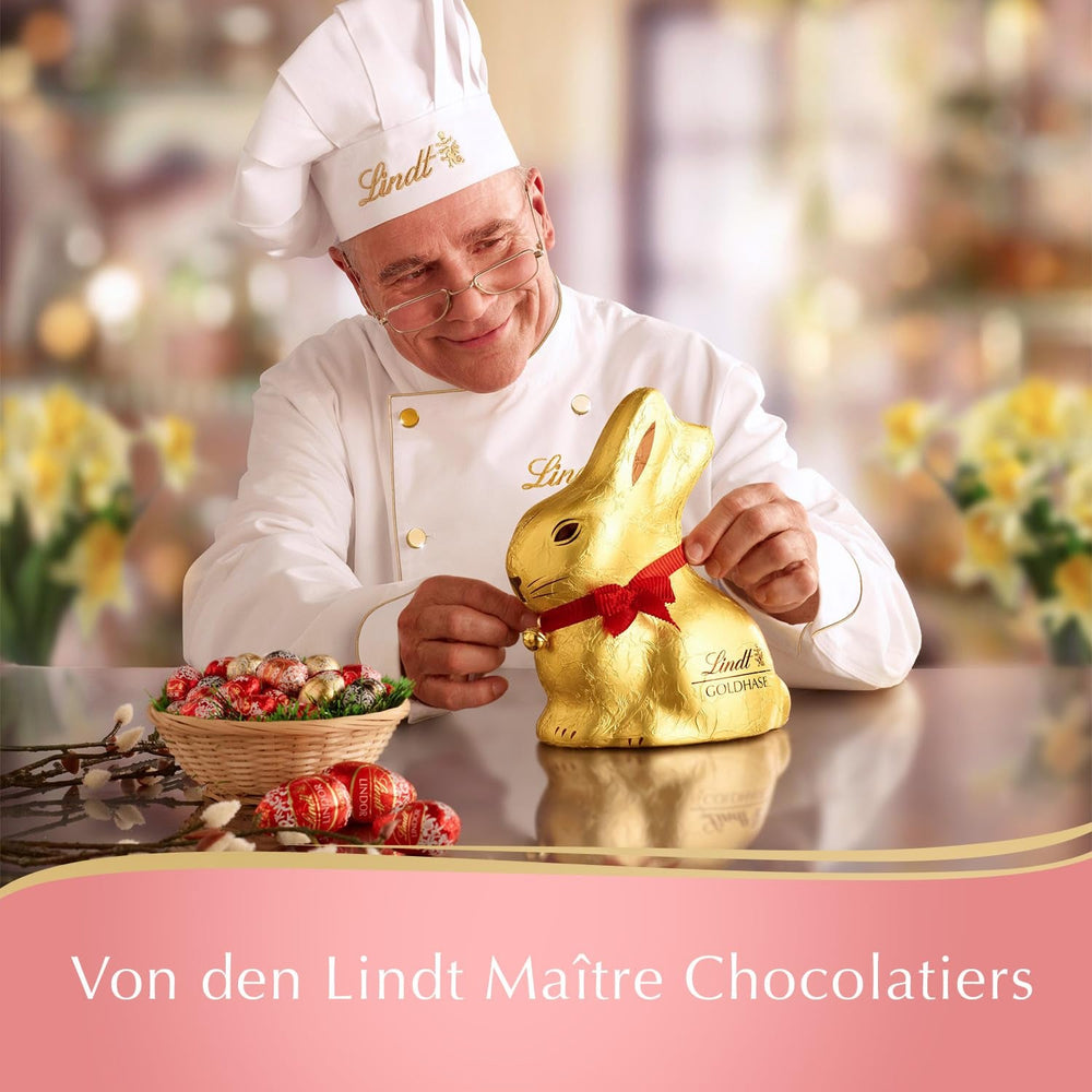 Lindt Micii Prieteni de Paște cu Ciocolată | 2 x 100 g | 10 Prieteni Distractivi de Paște Lindt | Cremă Fină Dublă de Lapte în Ciocolată cu Lapte Alpină | Ouă de Paște pentru Copii | Cadou de Ciocolată