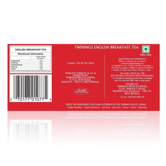 Twinings English Breakfast Ceai negru 50 g, 25 pliculețe de ceai, ceai negru plin, rotund și puternic din cele mai bune plantații de ceai din Sri Lanka și India. Ceai negru Pachet de 1 (1 x 50 g)