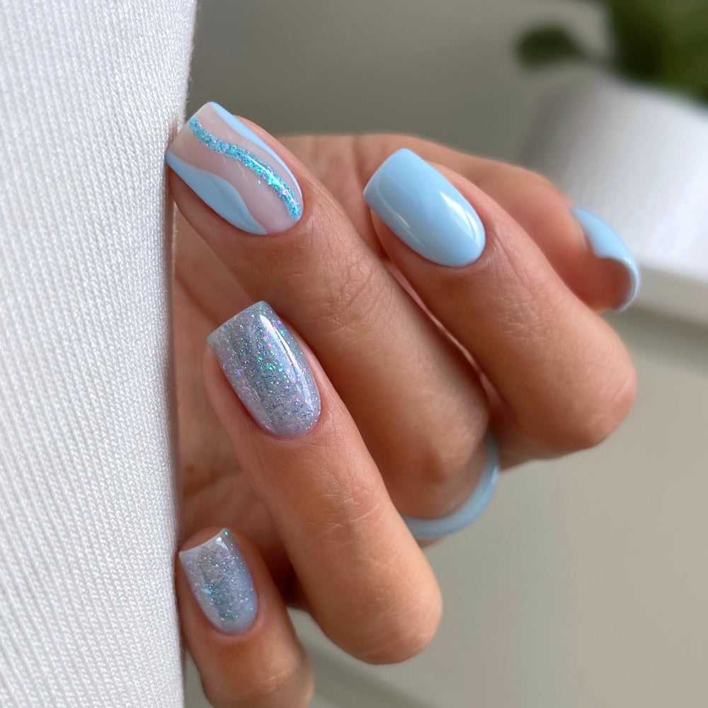 UV lak na nehty Semilac Hybrid 240 Icy Waterfall 7ml, kolekce Seaqueen