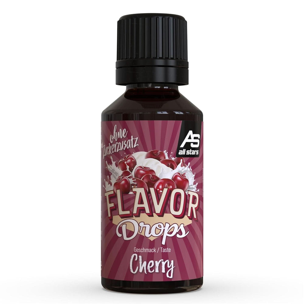 ALL STARS Flavor Drops, Ochucené kapky bez přidaného cukru a bez kalorií - Sladkost a chuť k jídlu, 30 ml Sladidla Naty Shop Cherries 30 ml