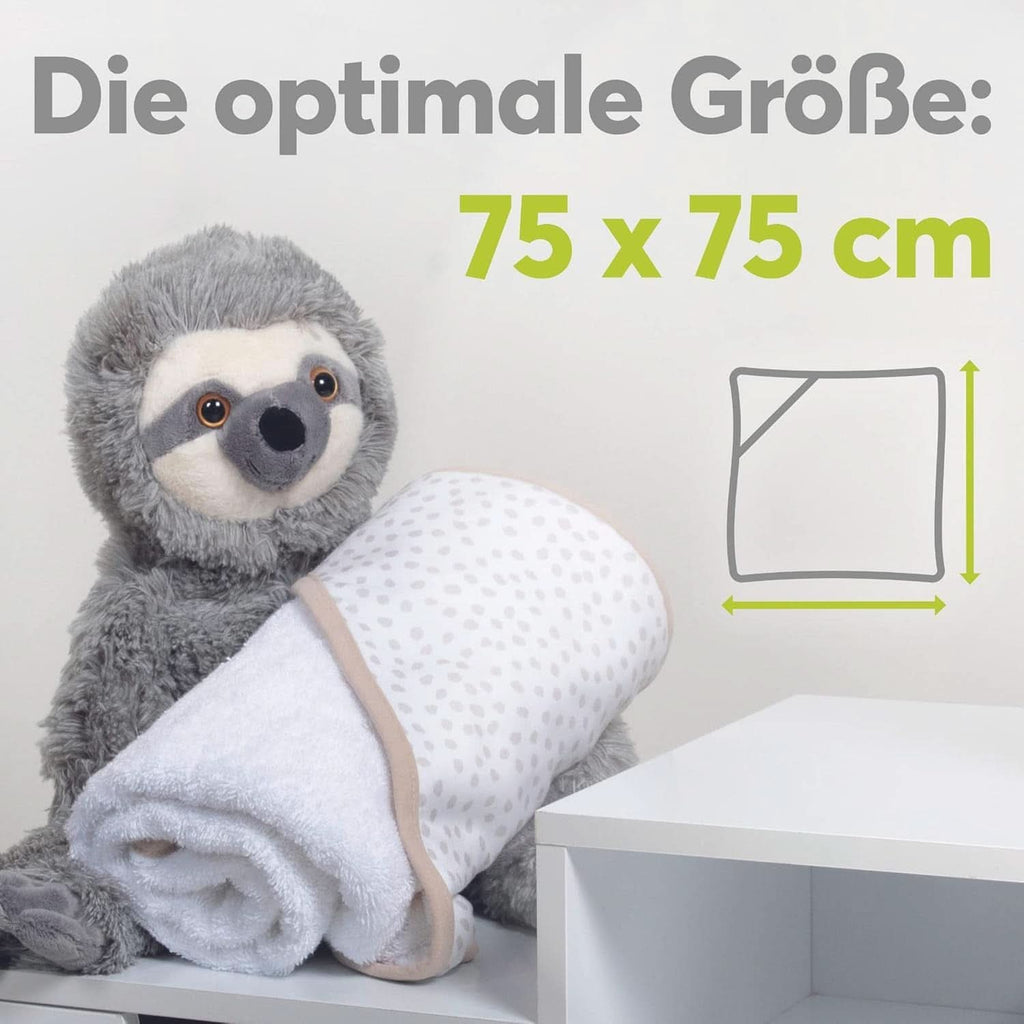 Prosop cu glugă pentru copii | 75X75Cm | 100% bumbac | Oeko-TEX 100 | Furnizorul #1 pentru clinici | Unisex Mama si Copilul Naty Shop