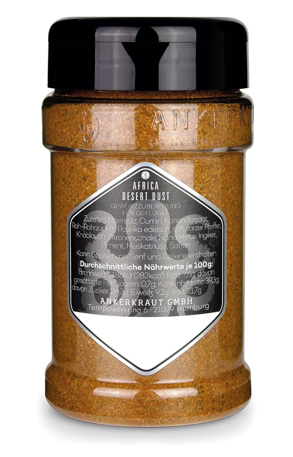 Ankerkraut Africa Desert Dust, BBQ-Rub der afrikanischen Wüste zum Grillen, 200 g im Streuer