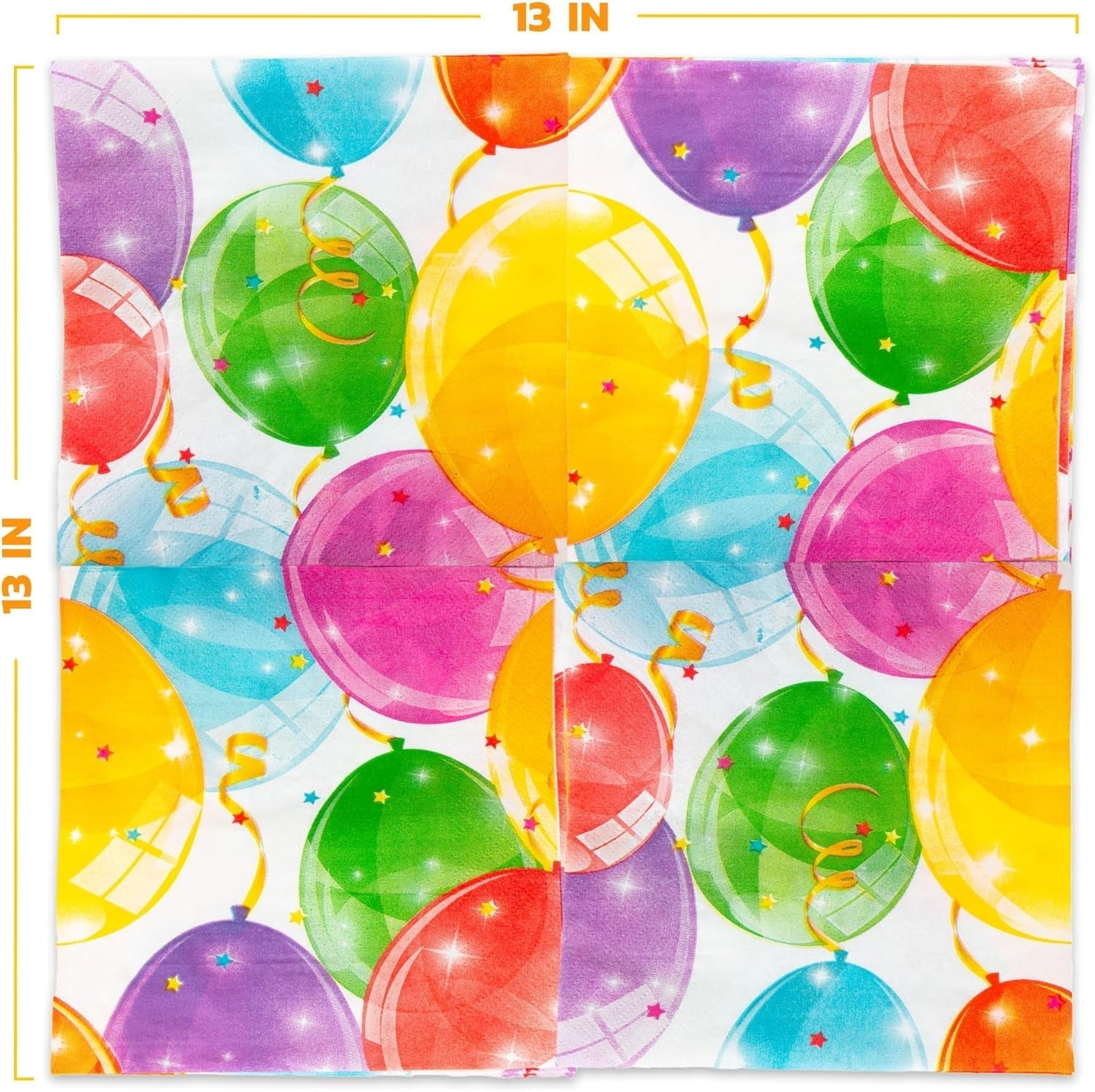 Procos 88150 - Șervețele, baloane Sparkling, 33X33Cm, 20 bucăți, zi de naștere, petrecere tematică, mediu