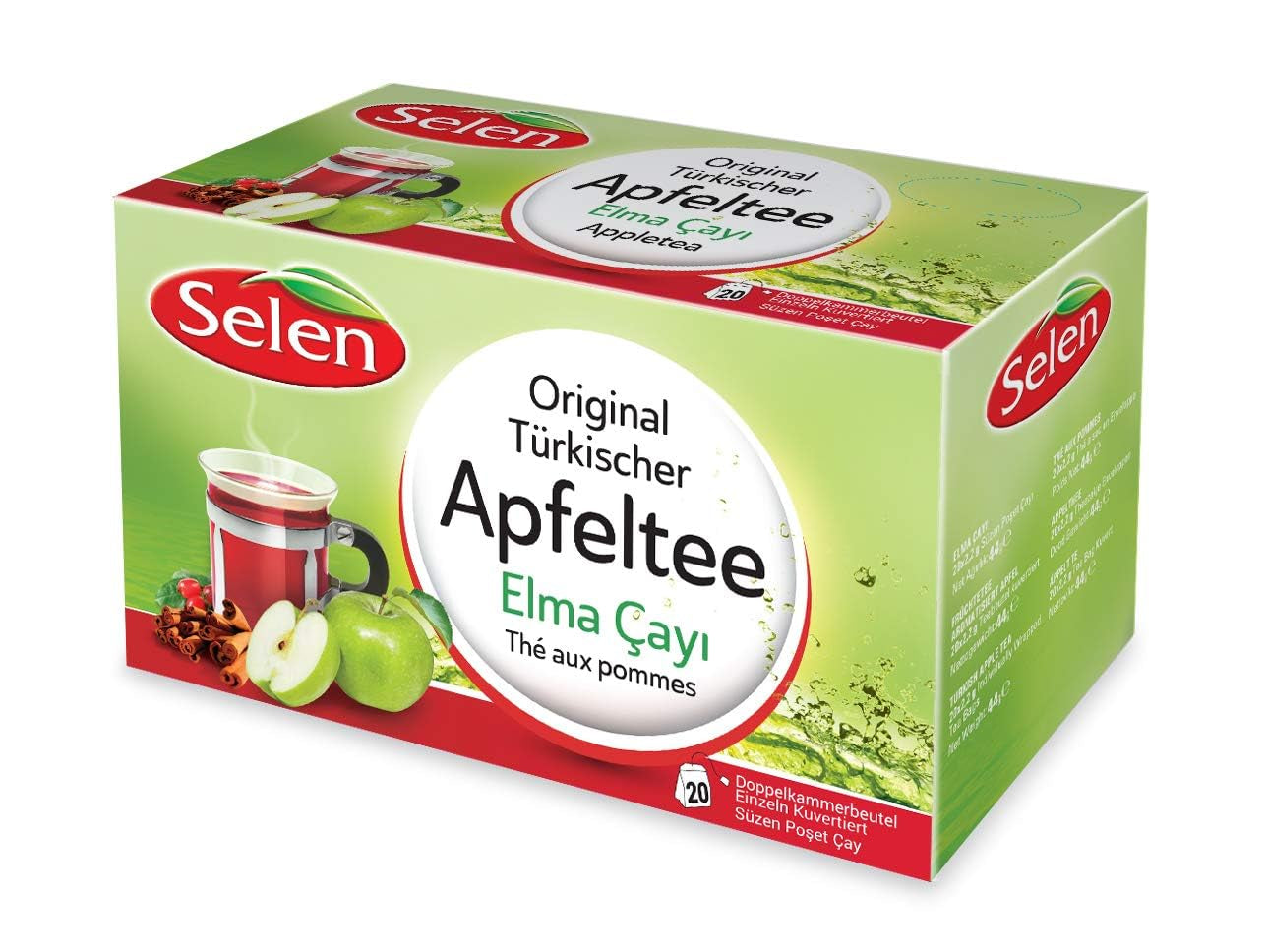 Selen Original Ceai turcesc de mere Ceai de fructe 20 pliculețe de ceai