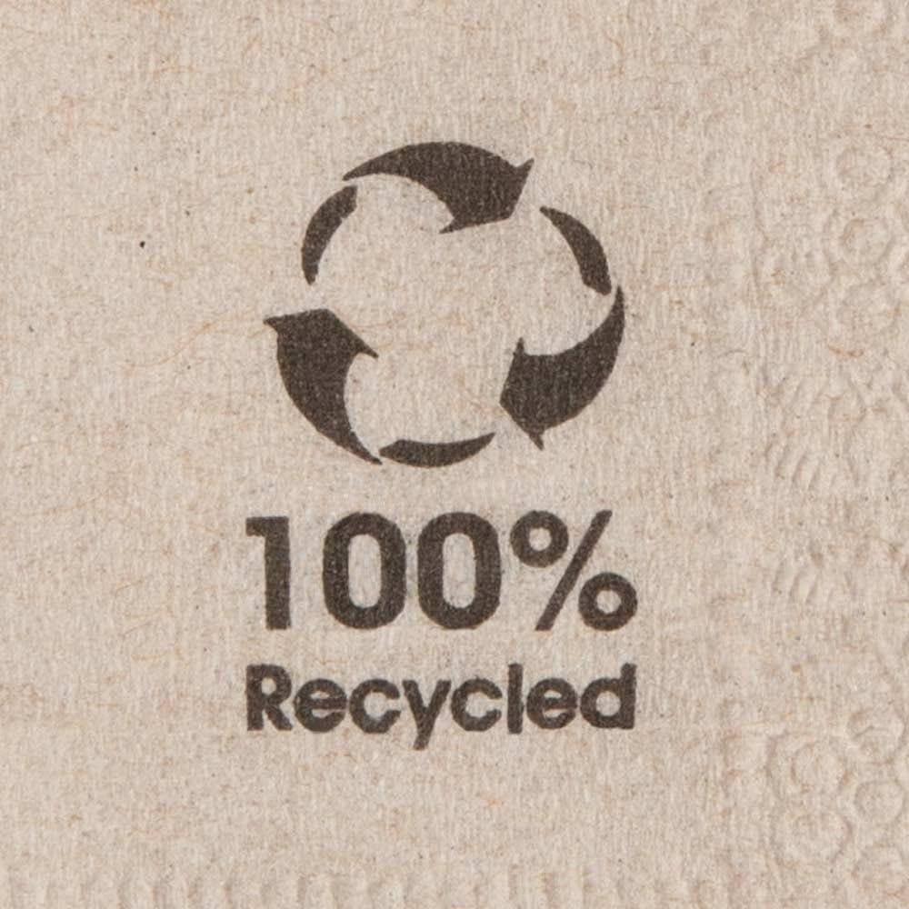 Șervețele ecologice organice realizate din hârtie reciclată I Șervețele din hârtie de înaltă calitate 10 X 10 cm I 100 bucăți șervețele de cocktail Nealbite, biodegradabile, compostabile