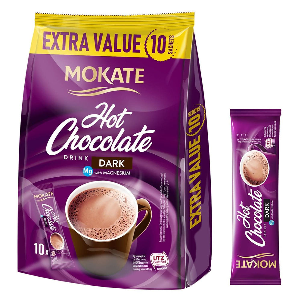 MOKATE® Ciocolată caldă neagră - 1 pachet 180 grame - 10 plicuri Cacao si Ciocolata Calda Naty Shop Ciocolata neagra - 1 pachet - 10 pliculețe