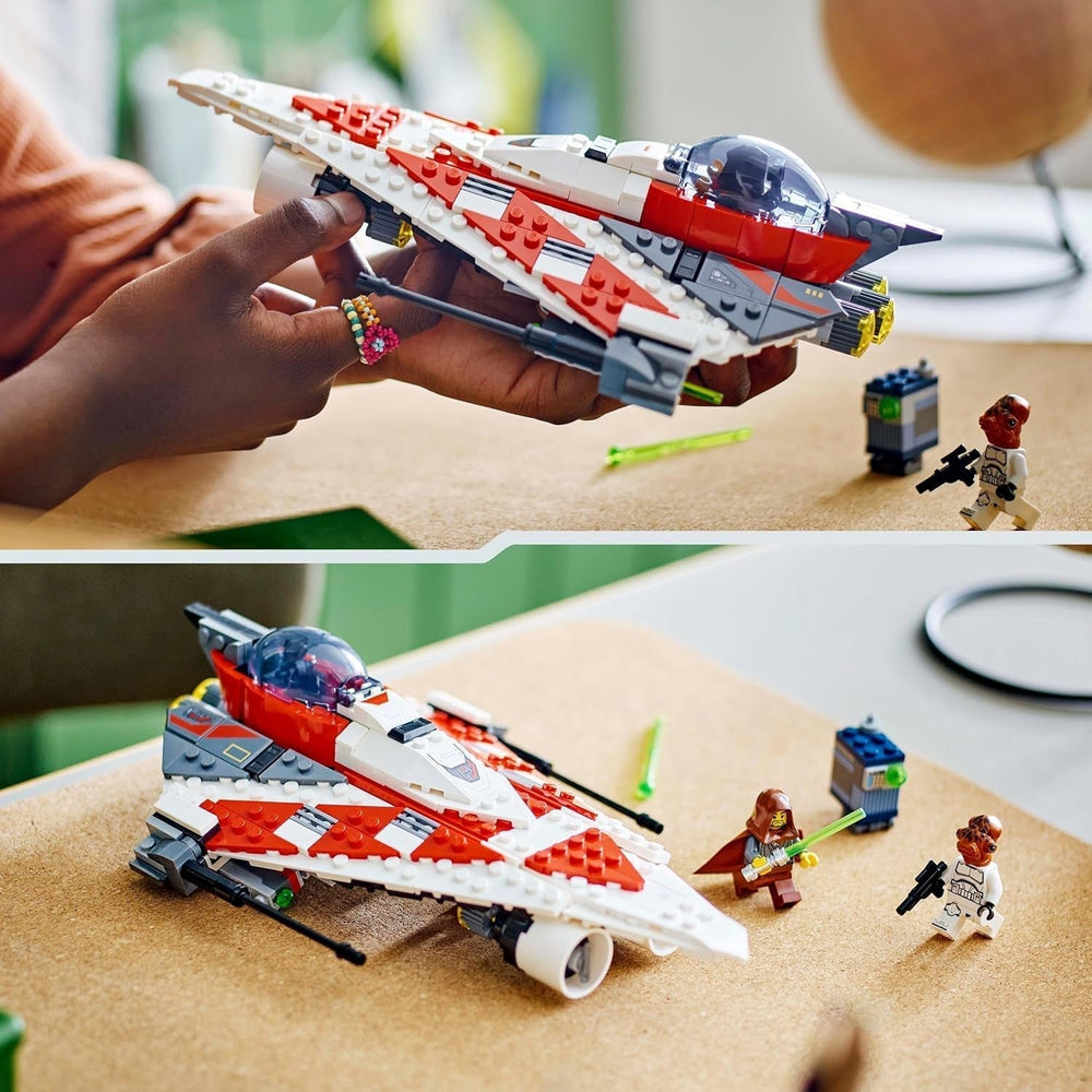 LEGO Star Wars Jedi Bobův Starfighter Stavebnice Hvězdná loď Kostky Oblíbená postava Dárek k narozeninám pro chlapce, dívky a všechny fanoušky starší 8 let 75388 Stavebnice Beuche den LEGO-Store