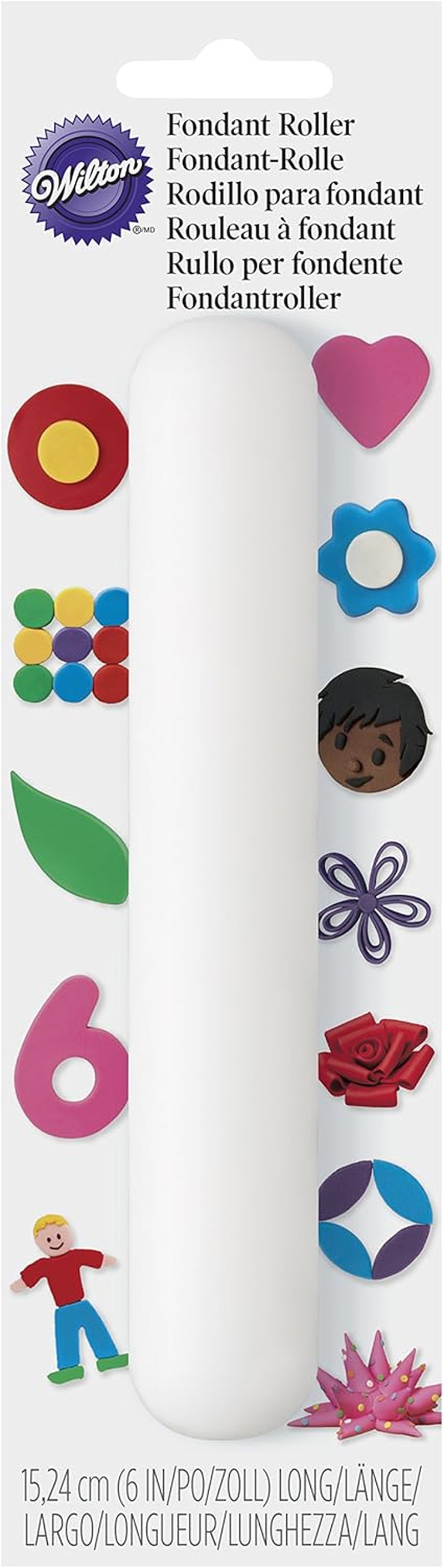 Fondantový válec Wilton, 2,6924000000000001 x 6,5278 x 22,174200000000003 cm, Bílý