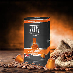 Nespresso kompatible Kaffee Kapseln, 1 x 10 Kapseln, Karamell Aroma