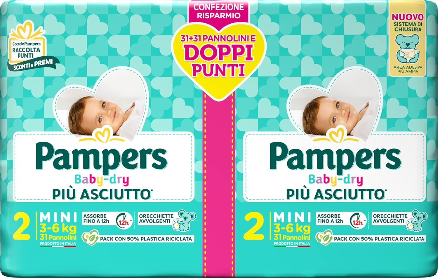 Pleny Pampers Baby Dry Maxi Twin Pack, velikost 4 (7-18 kg), 48 plen