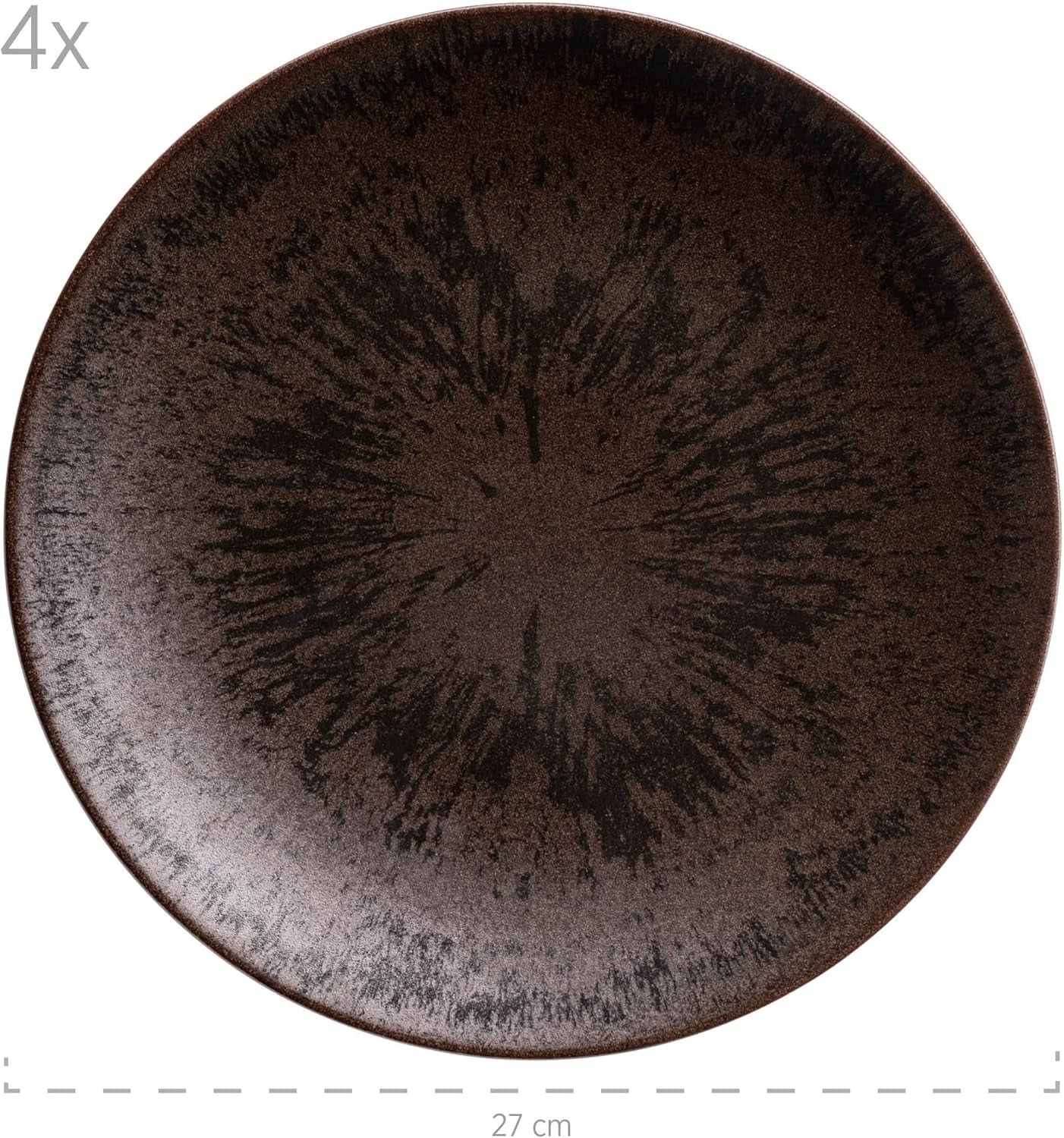 MÄSER Metallic Bronze, serviciu de cină din 12 piese pentru 4 persoane Seturi vesela masa Naty Shop