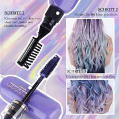 Vopsea de păr instant, 6 culori Mascara de păr temporară pentru fete și femei, cretă de păr lavabilă, vopsea de păr Rainbow Hair Mascara pentru carnaval, Halloween, Cosplay, petrecere, zi de naștere (A) Vopsea pentru par Naty Shop