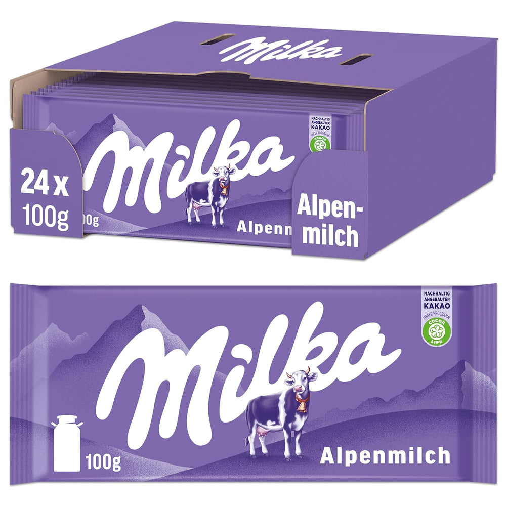 Milka Cow Spots – alpská mléčná čokoláda s bílou čokoládou v designu cow spot – 24 x 90g