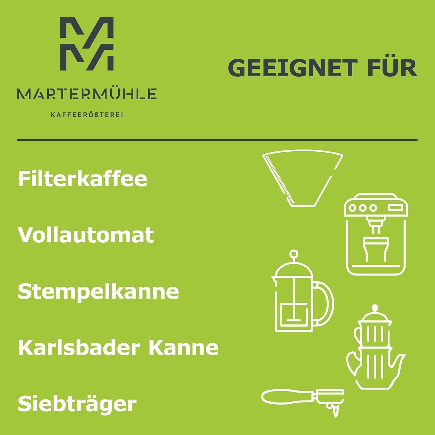 Martermühle Peru Bio Kaffeebohnen 1kg mittelkräftig I Arabica I Aromen: Milchschokolade, Florale Note, Nuss I Ganze Bio Kaffee-Bohnen schonend geröstet, säurearm