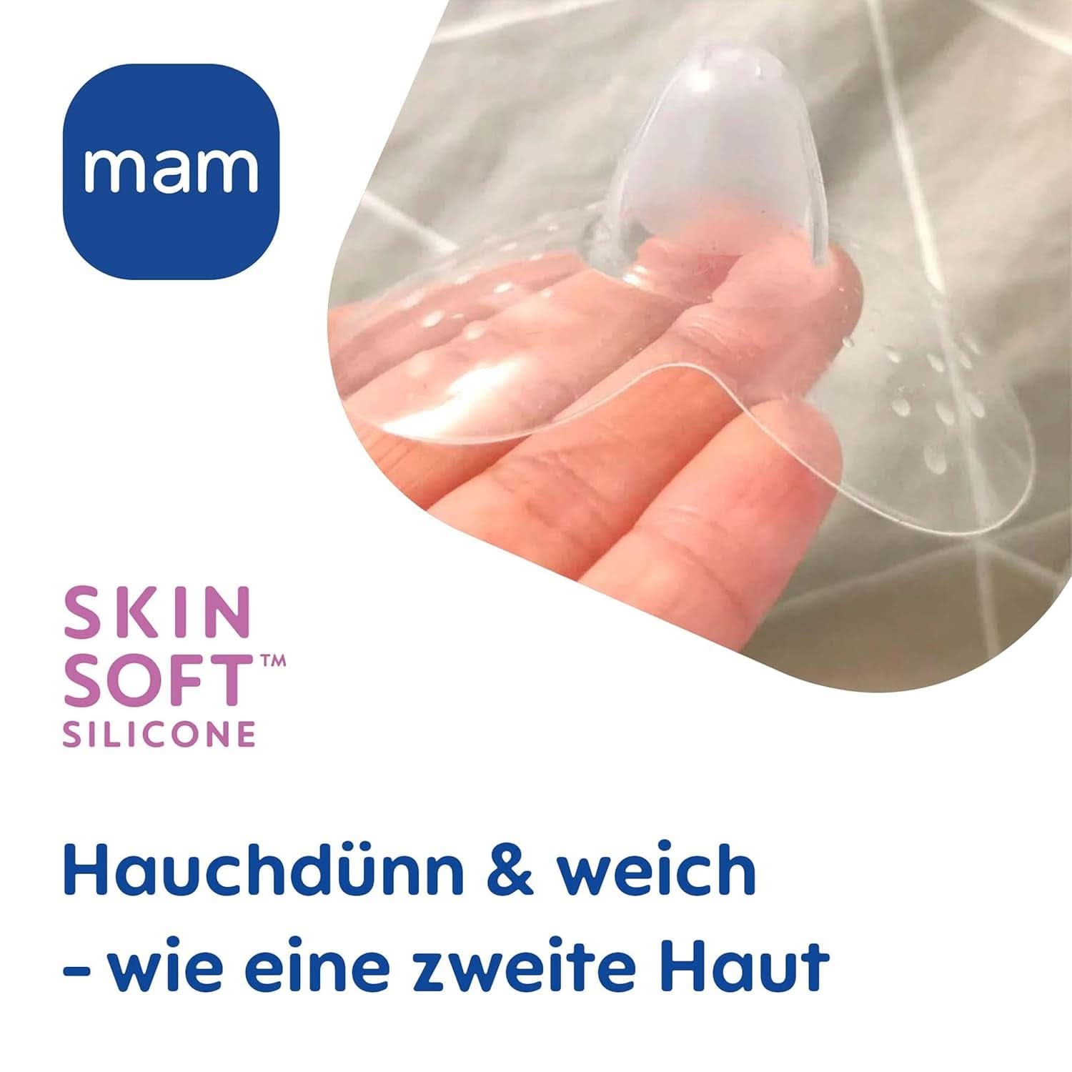 MAM Stillhütchen Größe S (Ø 17 Mm) Im 2Er-Set, Extra Weiche Brusthütchen Zum Schutz Beim Stillen, Brustwarzenschutz Für Maximalen Hautkontakt Zwischen Mutter Und Kind Příslušenství Jídlo a kojení Bebe Naty Shop
