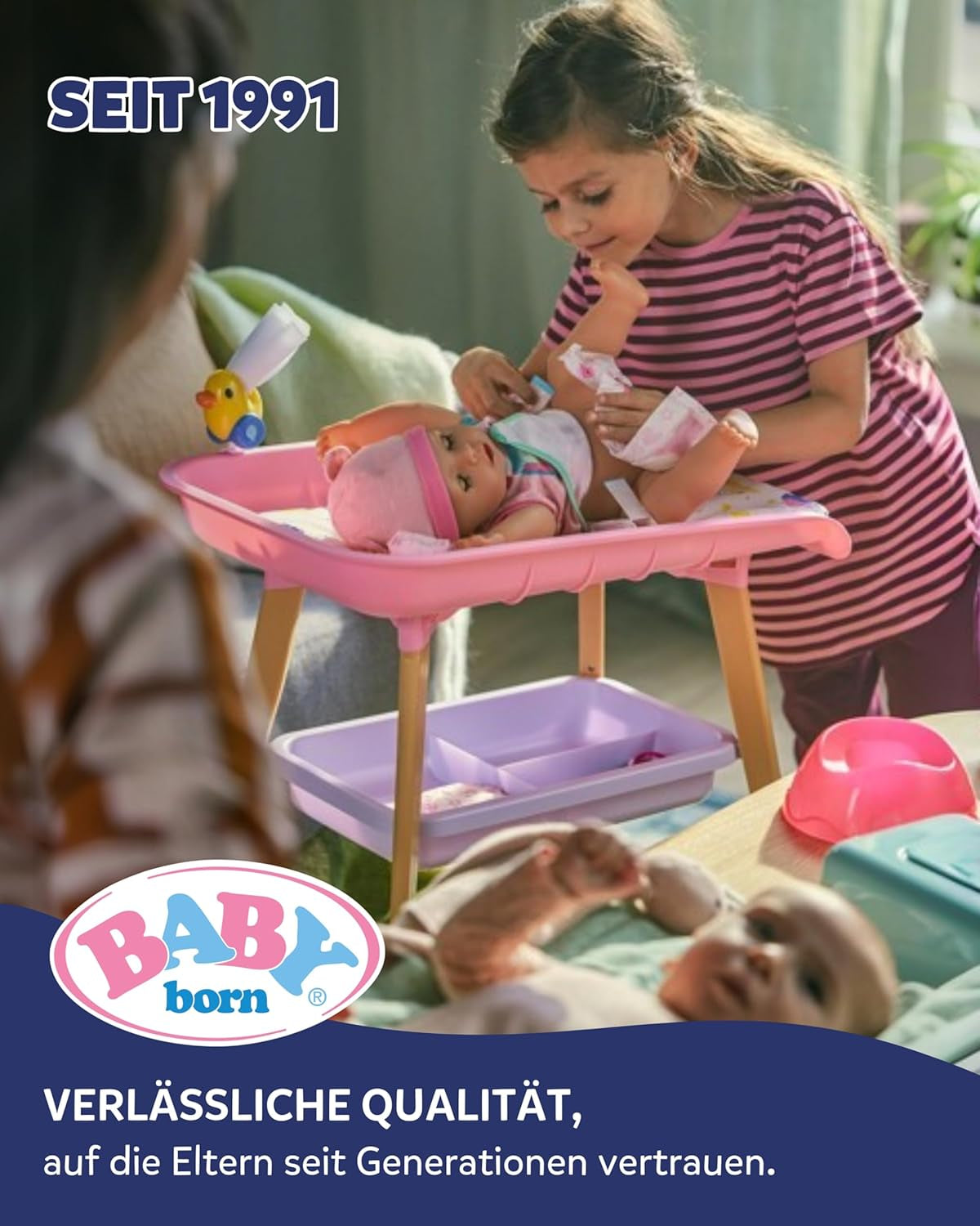 BABY Born Jonas - păpușă bebeluș 43 cm - 10 funcții, inclusiv accesorii și saltea - Funcționează complet fără baterii - Potrivit pentru copii cu vârsta de 3 ani și peste