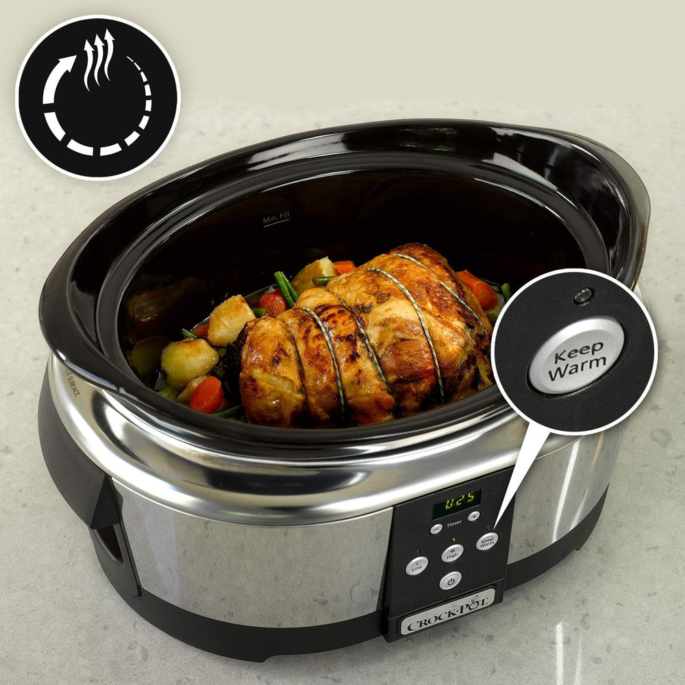 Crockpot, pomalý hrnec elektronický, 5,7 l (5-6 osob) pomalý hrnec Naty Shop