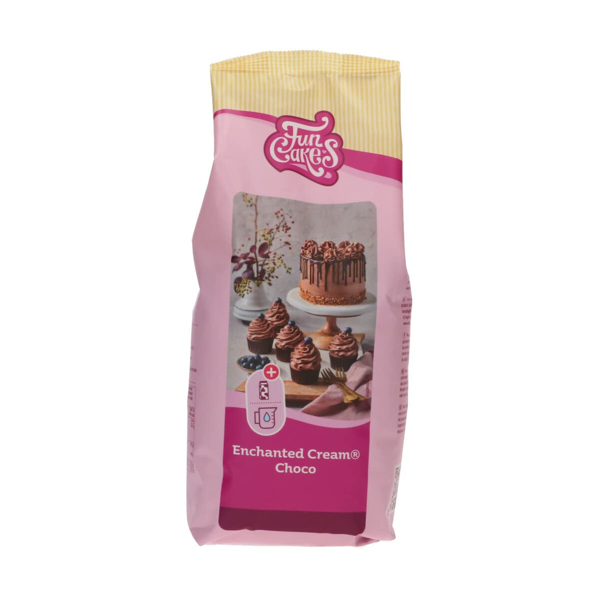 Funcakes Mix Für Enchanted Cream®: Einfach Zu Berübenende, Sehr Leichte Und Flauschige Schneeweiße Creme, Perfekt Zum Füllen Und Abdecken Von Kuchen Oder Als Belag Für Cupcakes, Halal., 900 G Směs na pečení a vaření Naty Gokolade 900