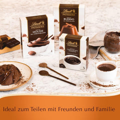 Lindt Schokolade - PATISSERIE Mousse Au Chocolat | 6 X 110 G | Backmischung Für 4 Portionen Fluffige Mousse Al Cioccolato Aus Finester Schokolade | Cukrárna | Backmix | Schokoladengeschenk Směs na pečení a vaření Naty Shop