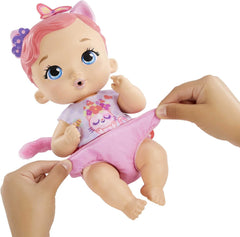 My Garden Baby HHL21 - Katzen-Baby Puppe (růžová Haare) s Katzenohren a süßem Jasmin-Duft, včetně Lätzchen, Fläschchen und Stoffwindel, Spielzeug für Kinder - ab 3 Jahren