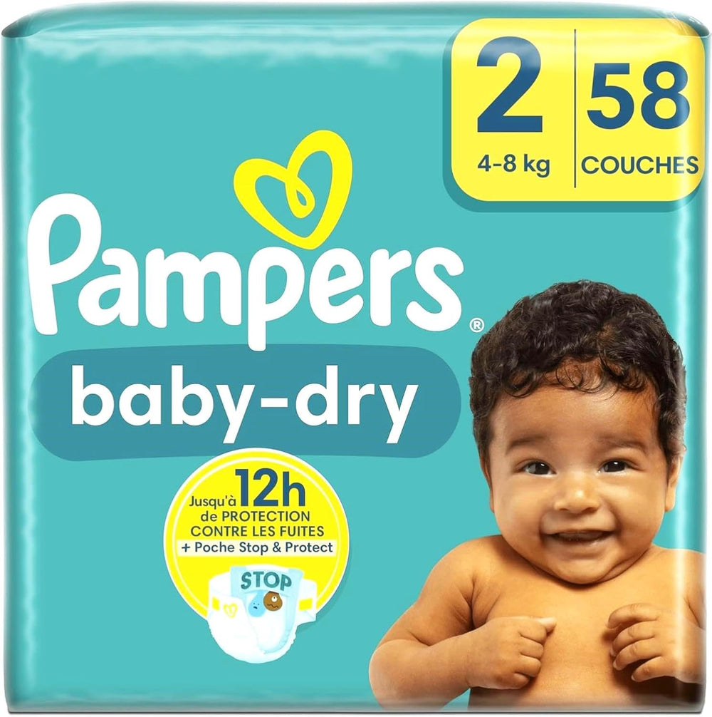 Plenky Pampers Baby-Dry, velikost 8, 43 plen, od 19 kg, balení Jumbo+