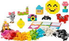 LEGO Classic Creative Fun Box, Barevné stavebnice pro nápadité hraní rolí, Stavebnice pro začátečníky, Hračky pro dívky a chlapce od 5 let, Přestavitelné modely 11042 Stavebnic Besuche den LEGO-Store