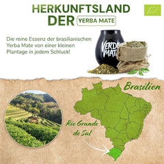 Verde Mate Green Orgánica 500 G – Yerba Mate ecologic din Brazilia – fără fum și prelucrat cu grijă 0,5 kg