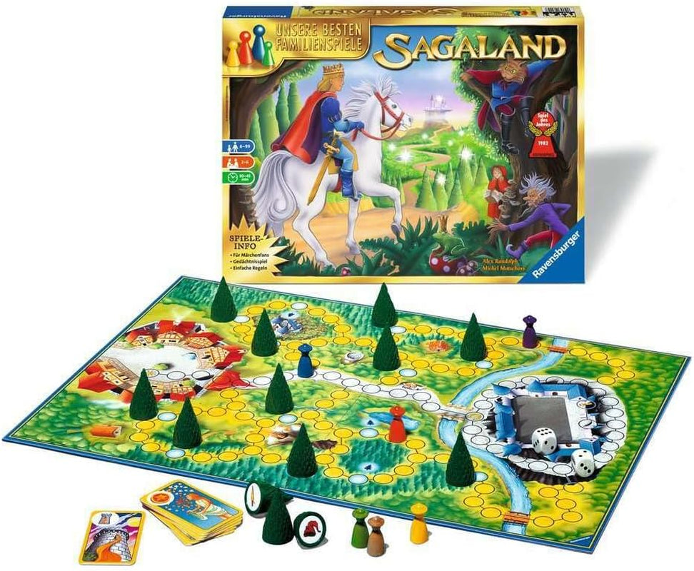 Ravensburger 26424 - Sagaland - Joc de societate pentru copii și adulți, 2-6 jucători, vârste de la 6 ani în sus, Jocul Anului, cele mai bune jocuri de familie