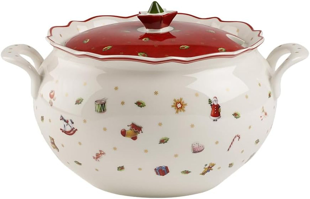 Villeroy & Boch Toy's Delight Terrine, 3 litri, porțelan premium, alb/roșu