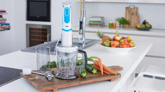 Braun Stabmixer MQ 5260WHBL Stabmixer – Multiquick 5 Vario Pürierstab Mit Edelstahl Mixfuß Und Spiralschneider, 1000 Watt, Inkl. Umfangreiches Zubehör-Set, Weiß/Blau Matka a dítě Naty Shop