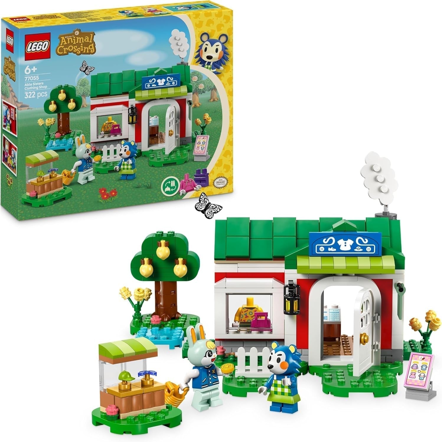 LEGO Animal Crossing Tailoring Sisters Kreativní stavebnice na hrdiny Dárek pro dívky, chlapce a fanoušky videoher Věk 6+ Dobrodružná sada stavebnic 77055 Stavebnice Besuche den LEGO-Store Výchozí název