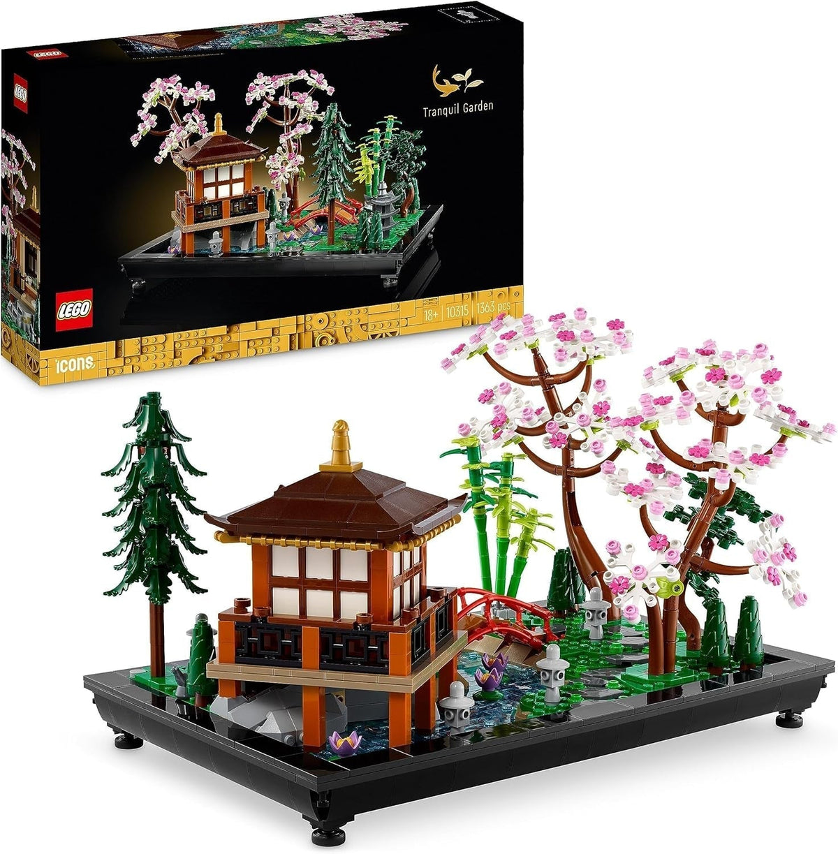 Lego Icons Garden Of Silence - Set Zenové botanické zahrady pro dospělé s lotosovým květem - Přizpůsobitelná dekorace na stůl inspirovaná Japonskem - Dárek pro ženy a muže 10315 Stavebnice Besuche den LEGO-Store Garden