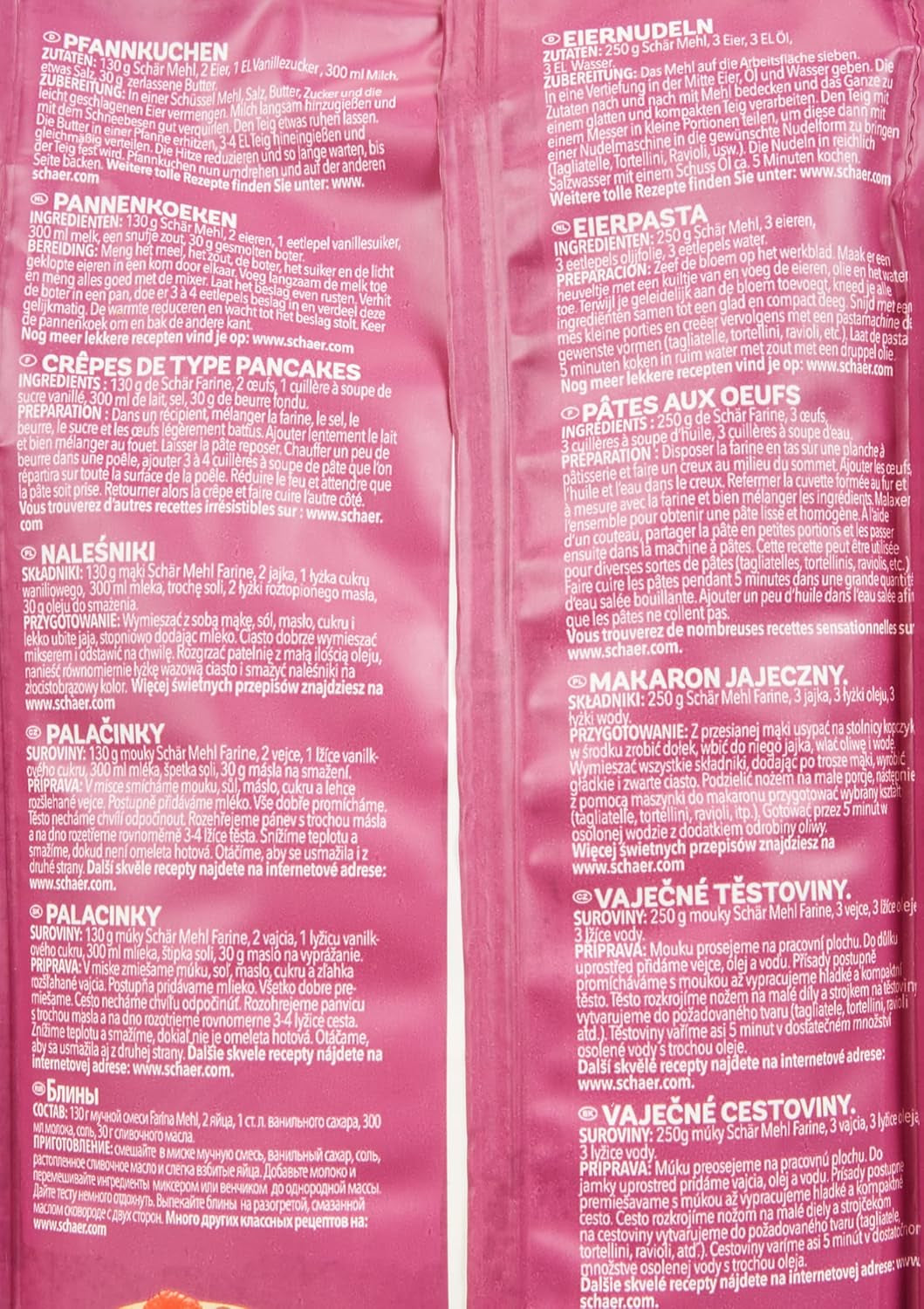 Mehl "Farine" - Basismehlmischung Glutenfrei 1Kg, 10Er Pack Směs na pečení a vaření Naty Shop