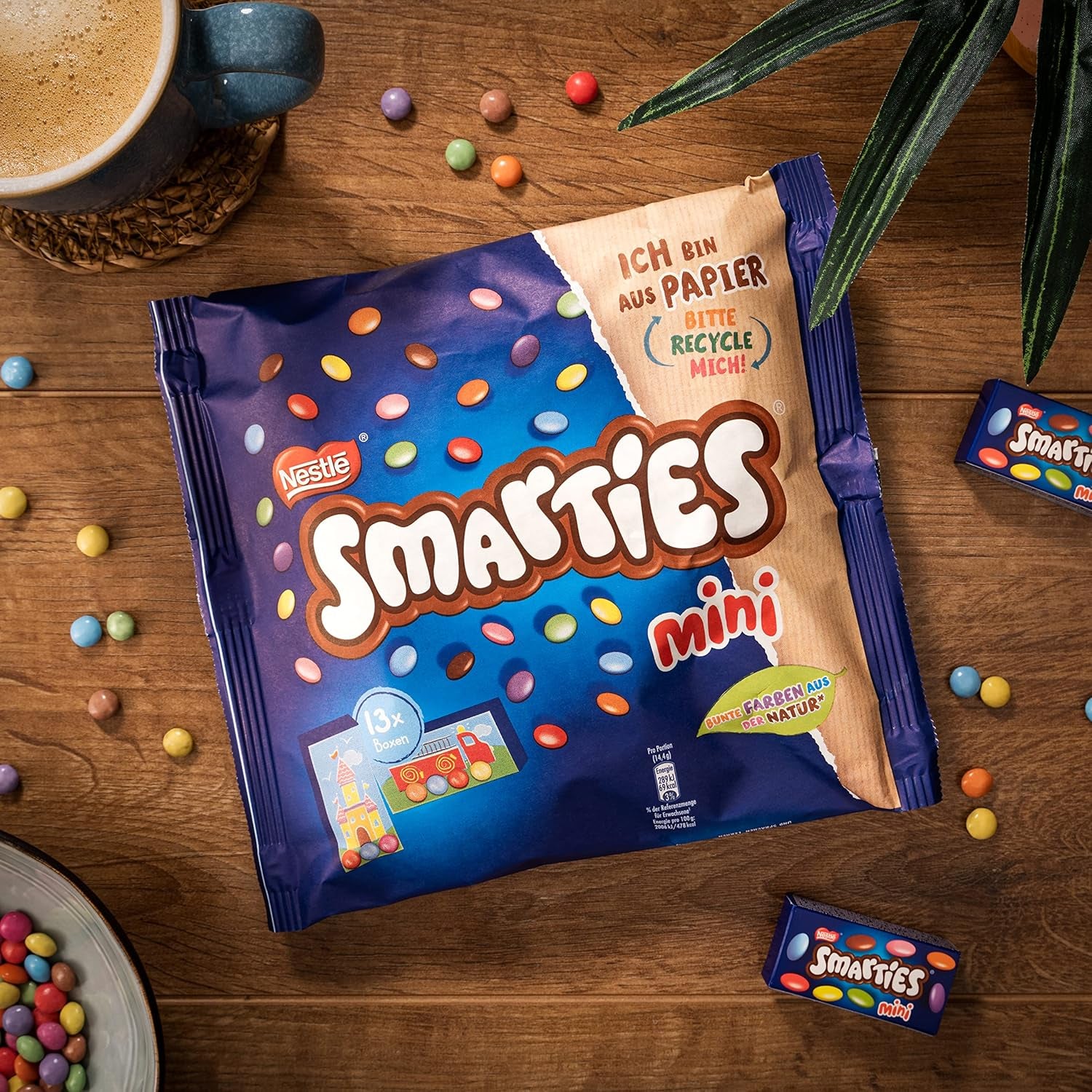 Nestlé SMARTIES Mini jednotlivě balená malá čočka s mléčnou čokoládou 3 balení (1 x 187 g)