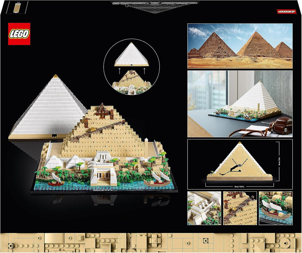 LEGO 21058 Architecture Stavebnice Cheopsova pyramida pro řemeslo jako kreativní koníček, Nápad na dárek pro dospělé, muže, ženy, matku, otce, kreativní činnost, sbírka slavných památek Stavebnice Besuche den LEGO-Store