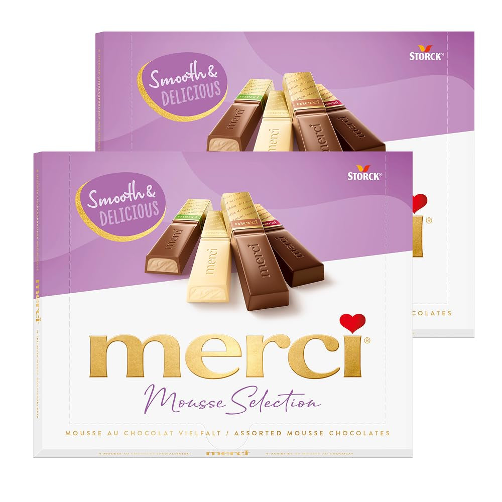 merci Finest Selection Mousse au Chocolat Variety – 1 x 210 g – Speciality Vynikající čokoládová pěna – Plněné i neplněné pralinky