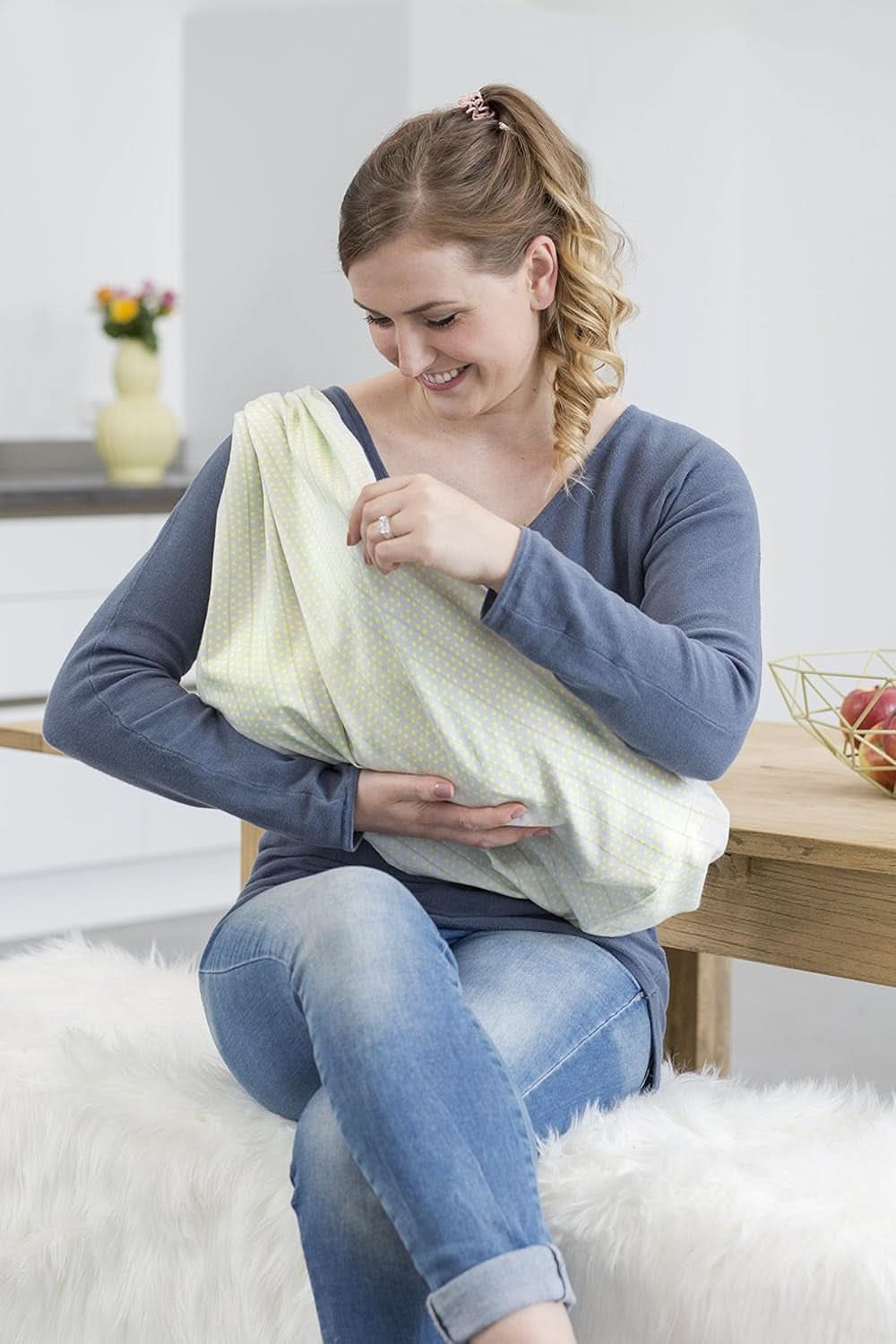 LÄSSIG Šátek na kojení Diskrétní doplňky Jídlo a kojení Bebe Naty Shop