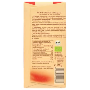 Alnatu Crispy White Chocolate - bílá čokoláda s křupavými rýžovými kuličkami bez přidaného lecitinu