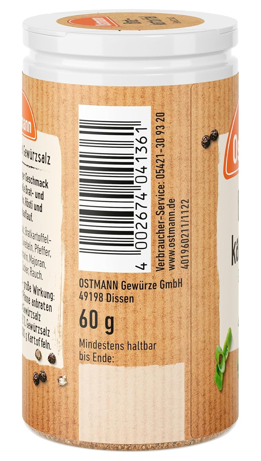 Ostmann Gewürze - Bratkartoffel Gewürzsalz | Pikant-salziges Gewürz für Kartoffelgerichte | 60 g v Der Streudose