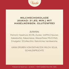 Venchi, Brutto&Buono, ručně vyráběná mléčná čokoláda ve tvaru jedle "Piedmont Forest Hazelnut", 200 g, bez lepku, limitovaná edice vánoční kolekce, tip na dárek
