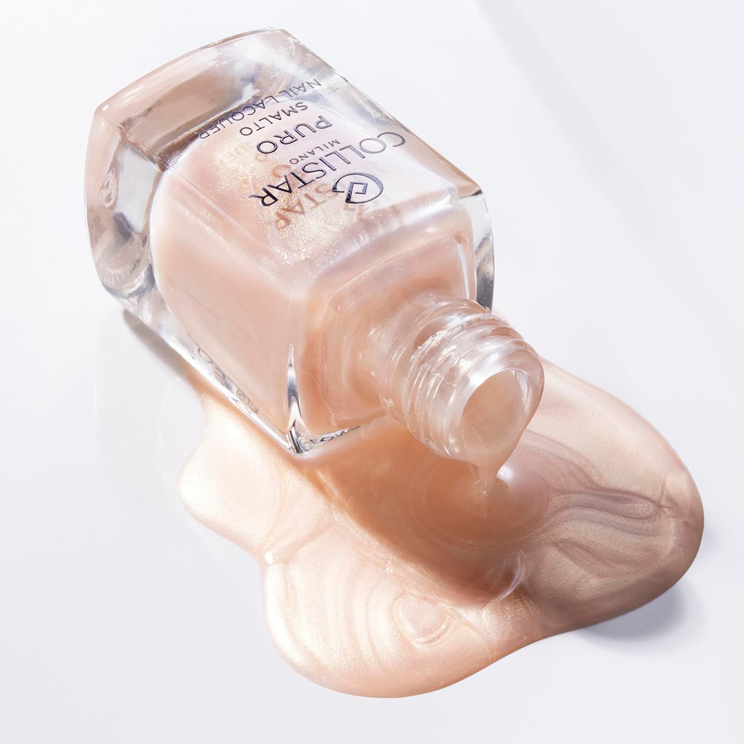 Collistar Puro lak na nehty, dlouhotrvající lak na nehty s lesklým povrchem, no. 923 Šampaňský porcelán, 10 ml