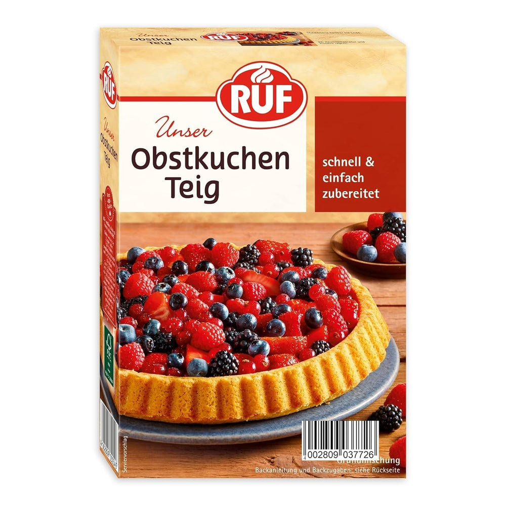 RUF Biskuit Teig, Backmischung Für Einen Saftigen Biskuitteig, Gelingsicher Und Schnell Zuberitet, Zur Herstellung Von Biskuitrollen, Biskuitkuchen Oder Tortenboden, 1 X 250G Naty Shop Obstkuchen Obstkuchen