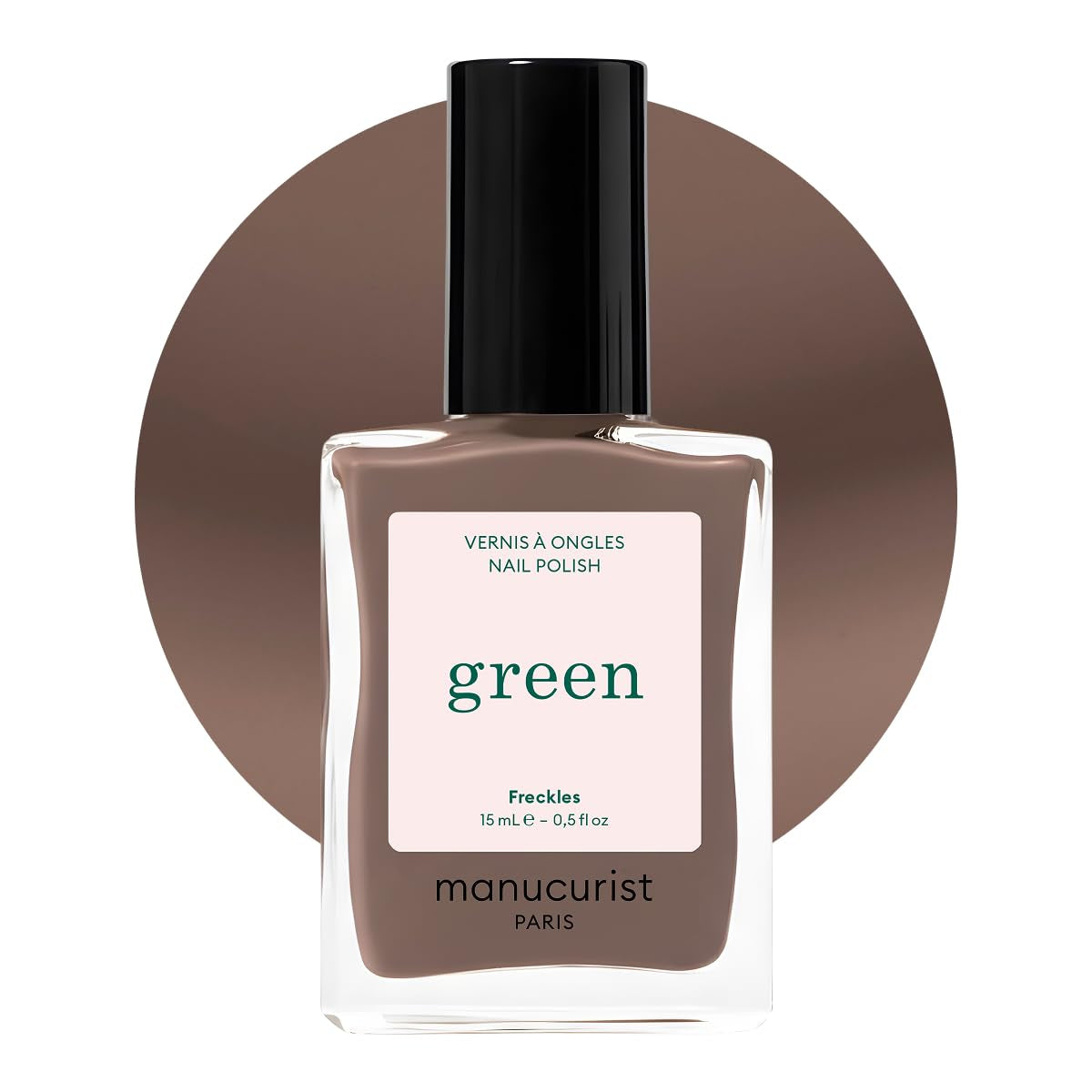 Manucurist Green - Rosy Beige Shell Beige Lak - Rychleschnoucí lak na nehty - DIY Nails - Vegan 12-Free - Rostlinná báze - Lak na nehty - Vyrobeno ve Francii