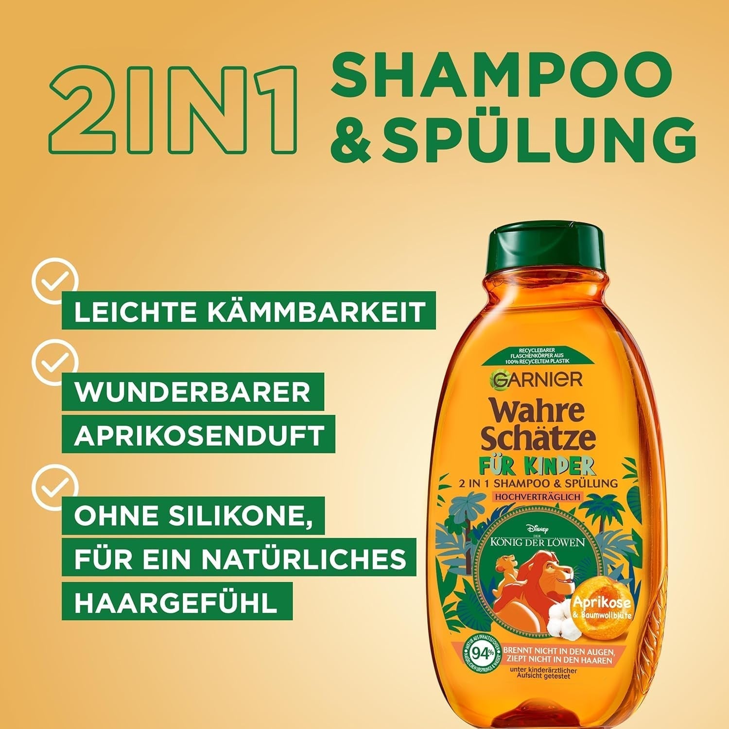 Garnier Šampon pro děti, pro citlivé vlasy a snadné rozčesávání, s květy meruňky a bavlny Garnier Sprcha a vana